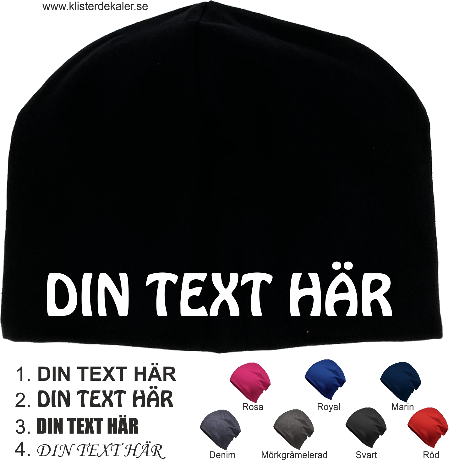 Mössa med egen text