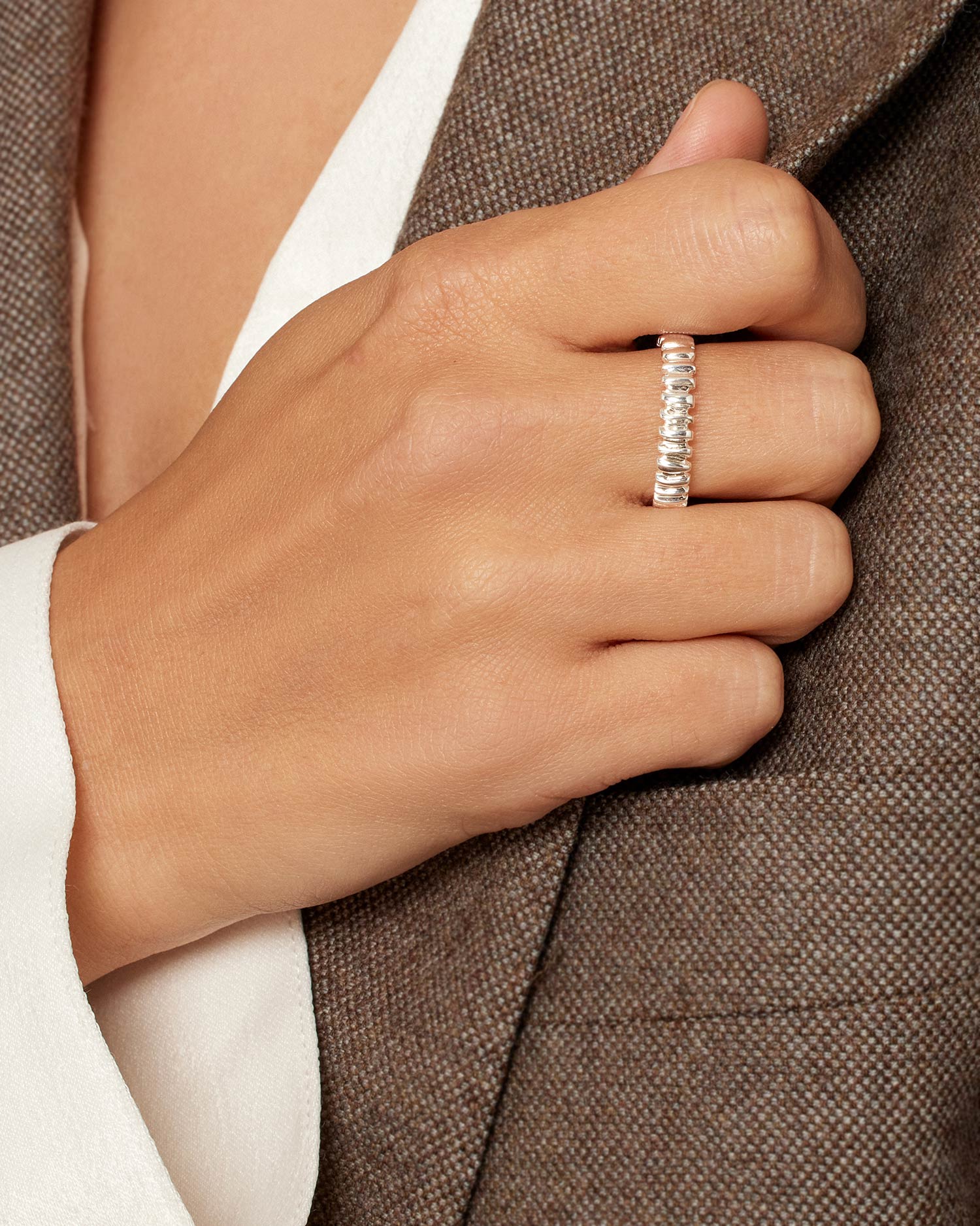 Les Roches Drop Ring Silver - 3