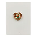 Second Hand jewelry - Wooden Enamel Heart of Mary Vintage