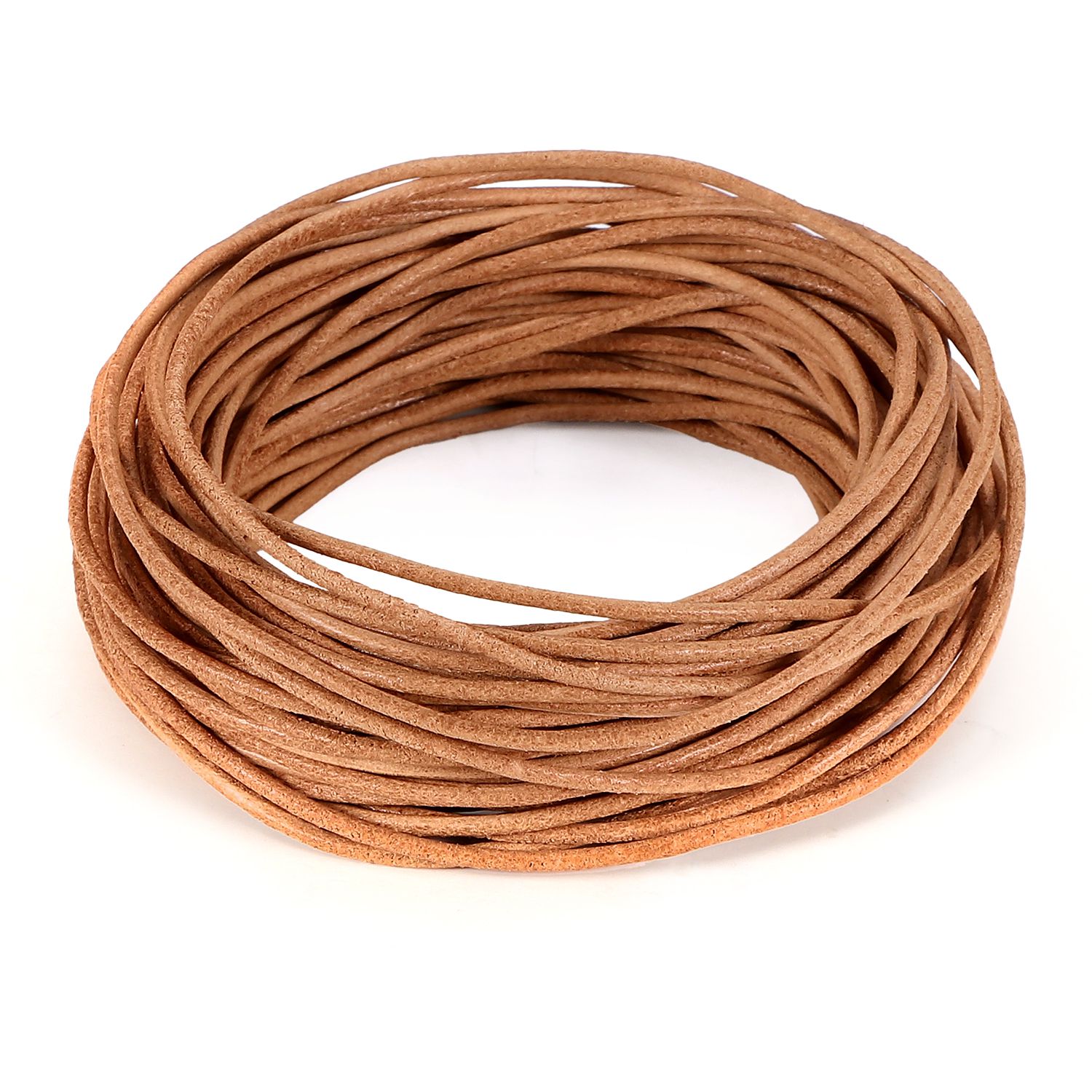 Ljus Brun ( Naturlig) Läder Rem Snöre - 1.5mm