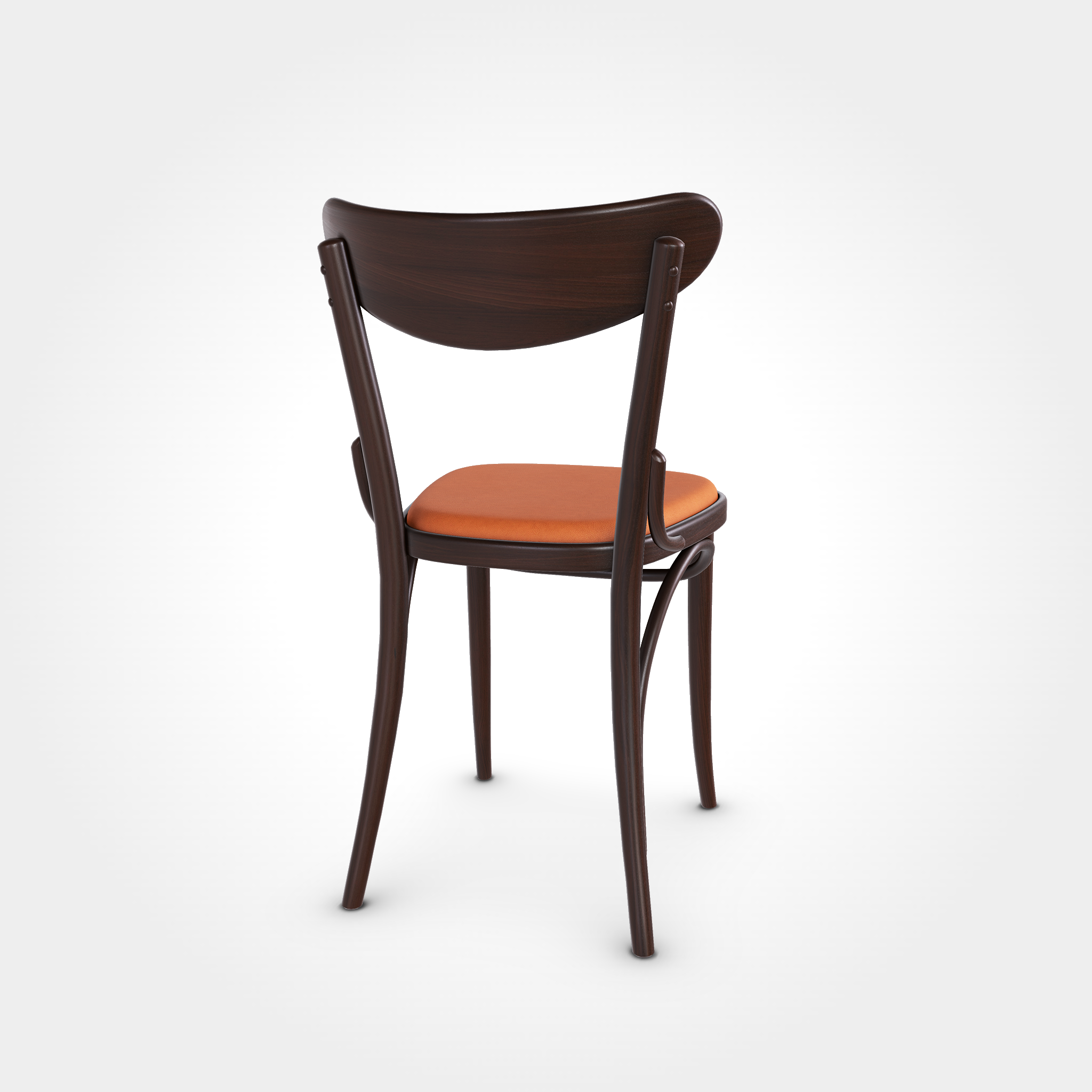  TON Stol Tribecca mörkbrun (Wenge), cognacsfärgad lädersits - 3