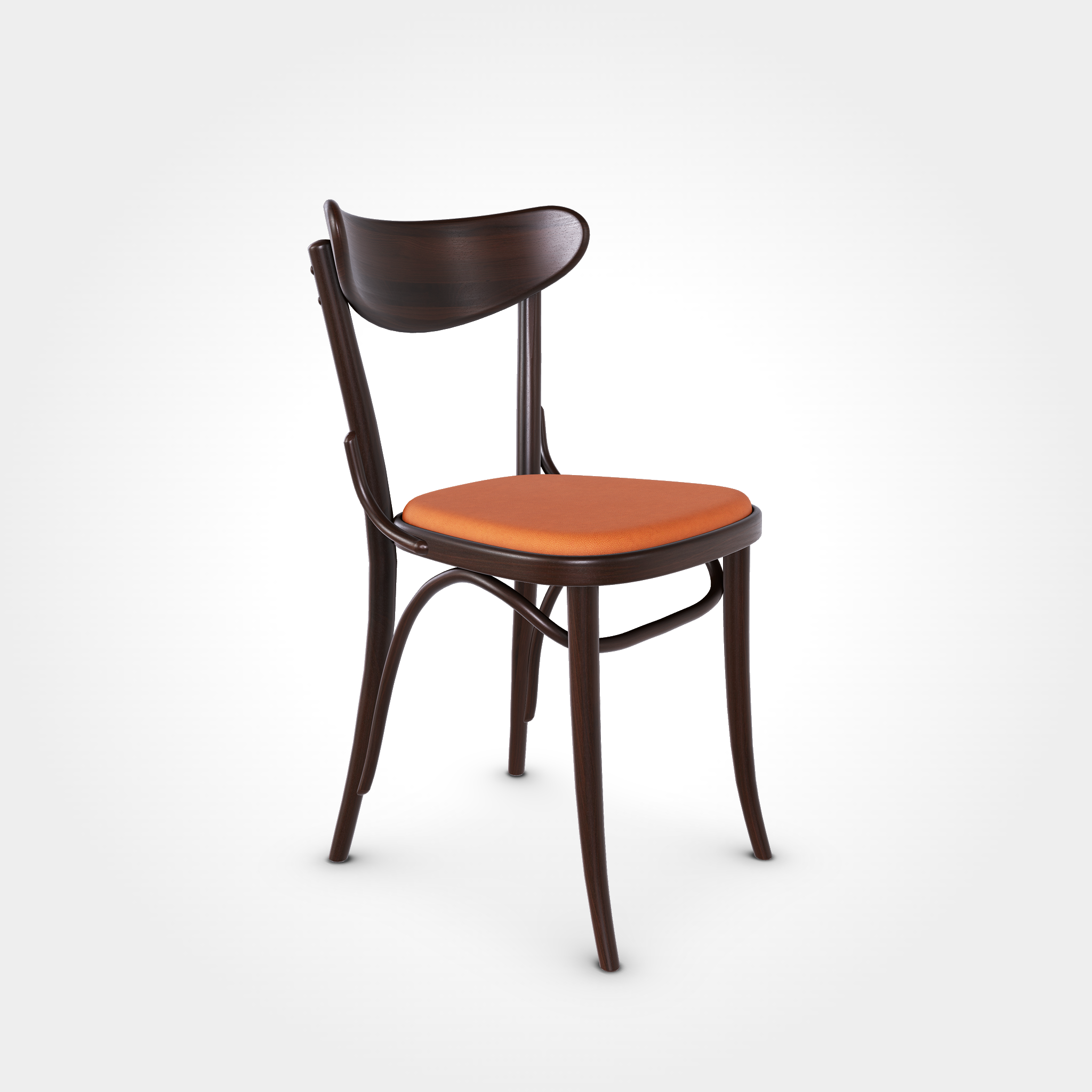  TON Stol Tribecca mörkbrun (Wenge), cognacsfärgad lädersits - 2