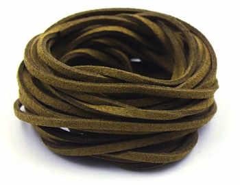 Vegan Rem/ Snöre  - Platt,  Mörk Grön 100cm