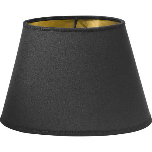 Oval lampskärm med metallinsida guldfärgad / 20cm