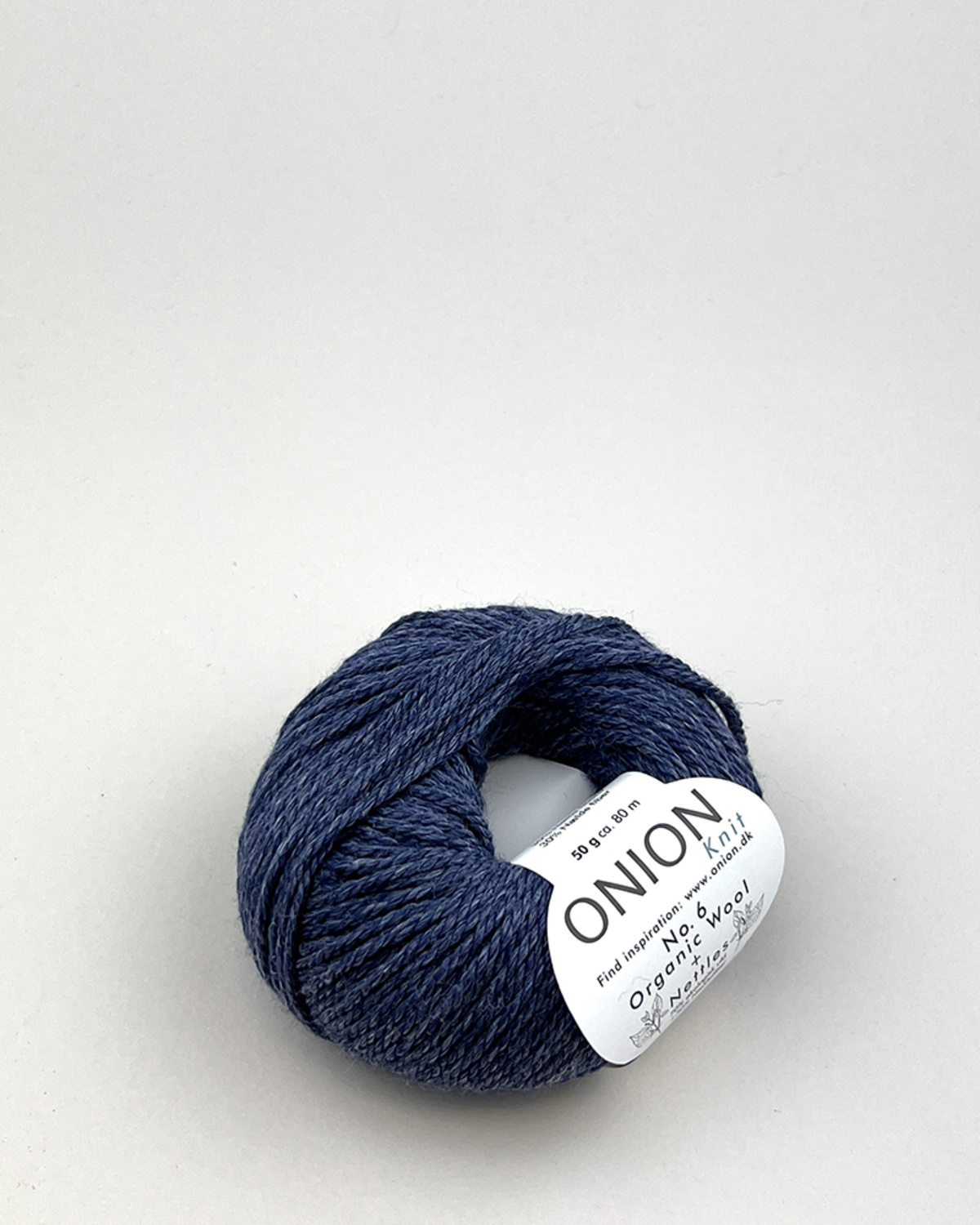 No. 6 Organic Wool Nettles - Mörk Blå/619