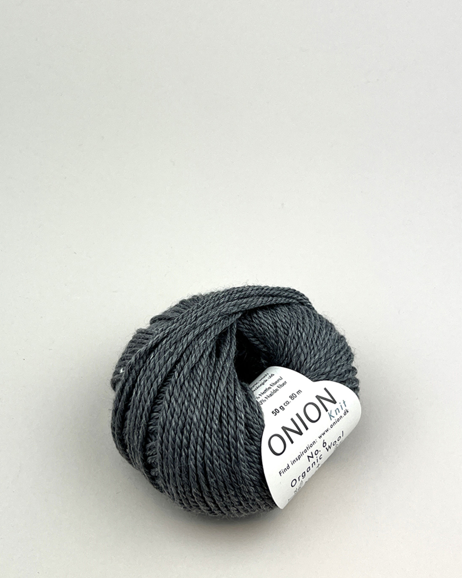 No. 6 Organic Wool Nettles - Mörk grå/610