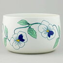 Sylvia Leuchovius (Sylvia 1976) Rounded Bowl with Viola Decor 20/13 cm
