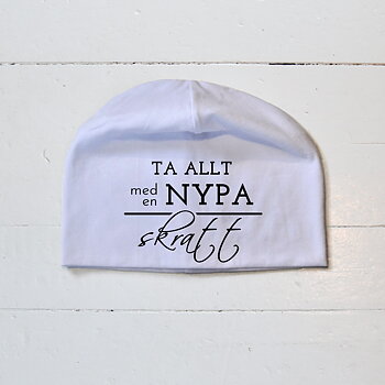 Mössa (vit) - Nypa skratt