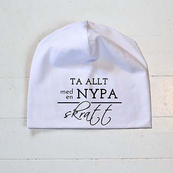 Mössa (vit) - Nypa skratt