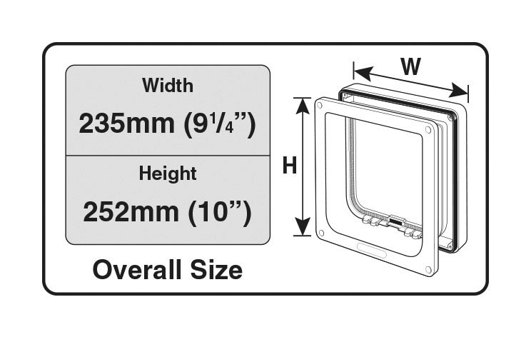Cat Mate 4-Way Cat Flap XL - White - Large cats