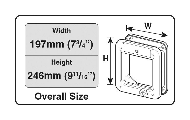 Cat Mate Microchip Cat Flap - 4-way lock