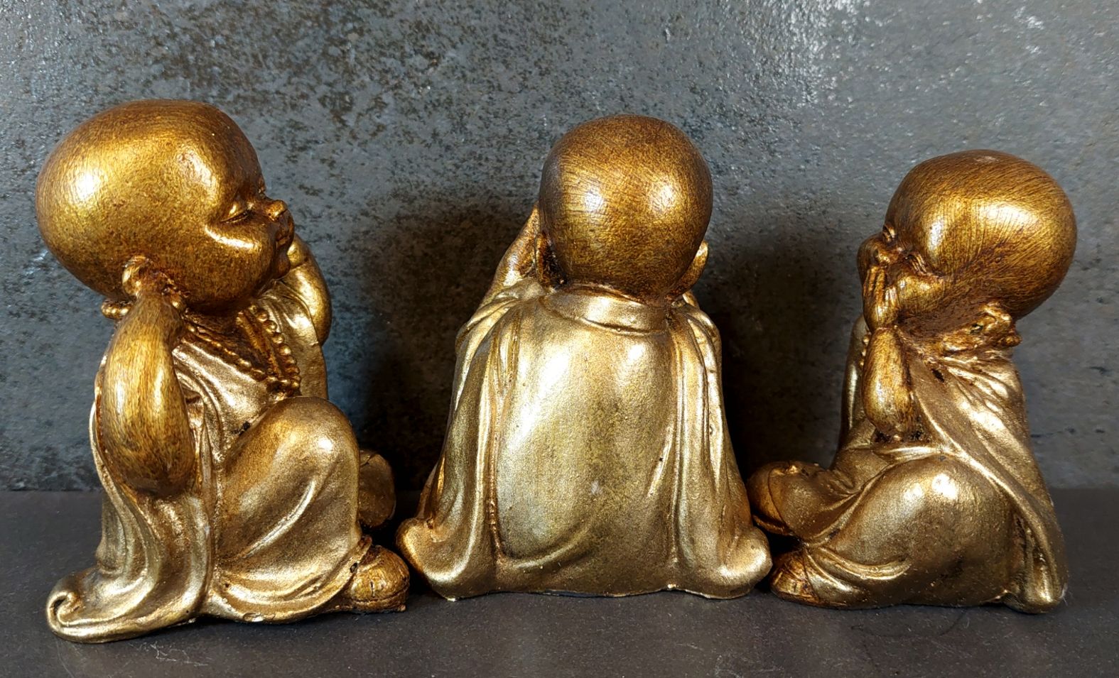 Tre små Munkar -Staty set - See, Hear or Speak No Evil - 4
