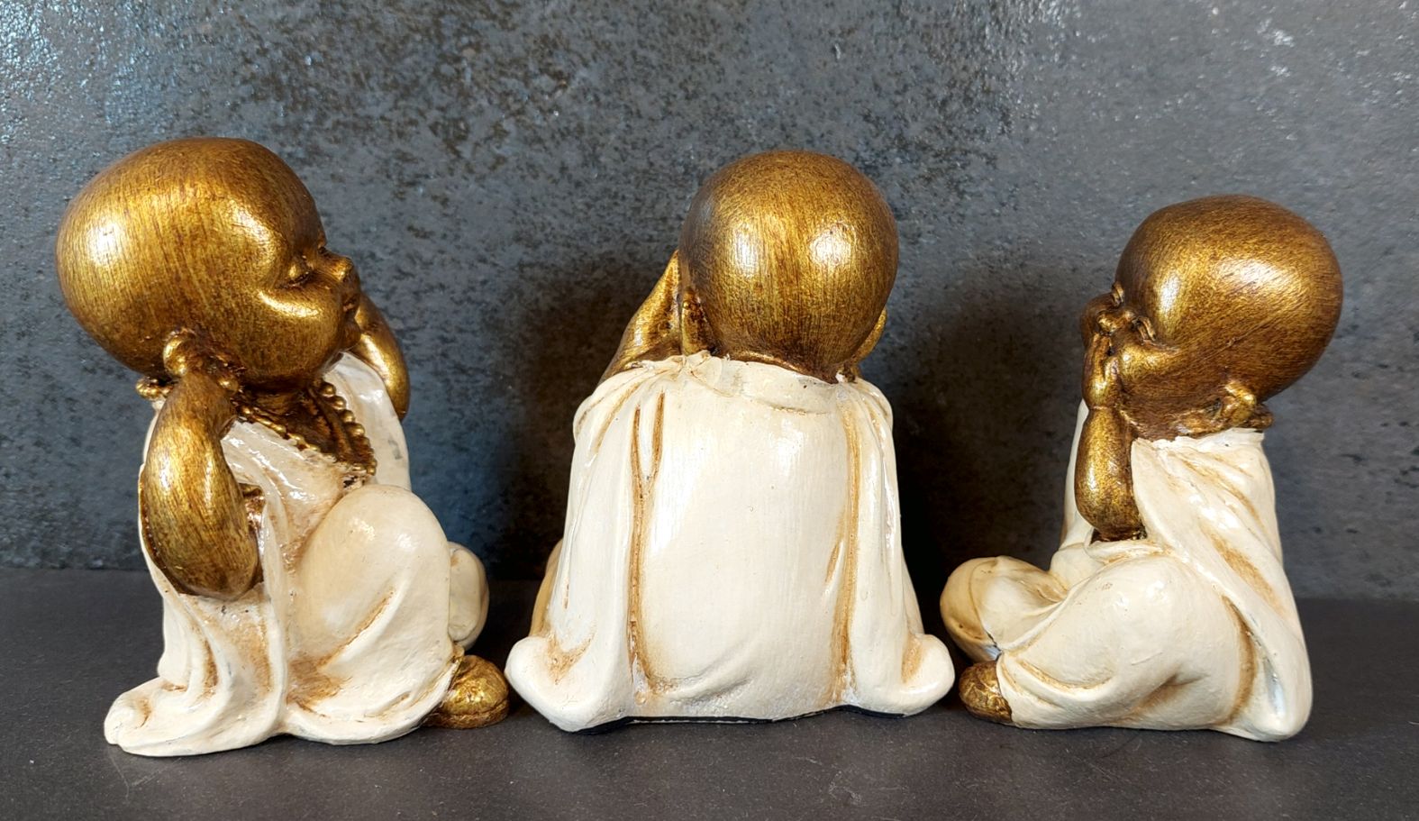 Tre små Munkar -Staty set - See, Hear or Speak No Evil - 2