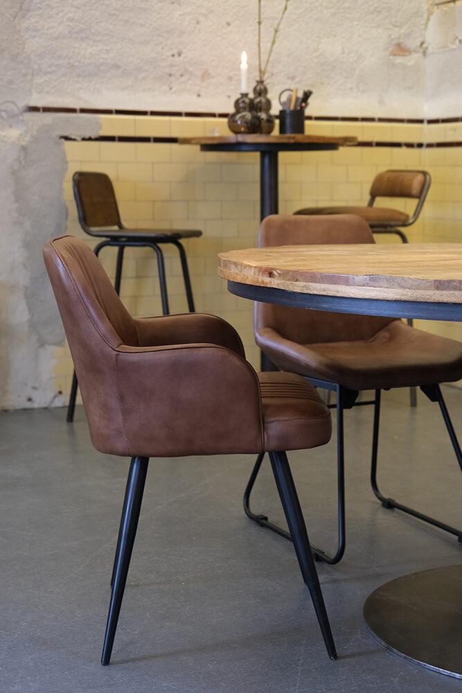 Soho Matbordsstol i buffelskinn