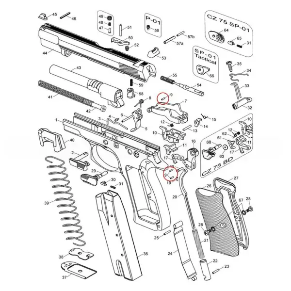 Eemann Tech Hammer Strut Pin for CZ 2