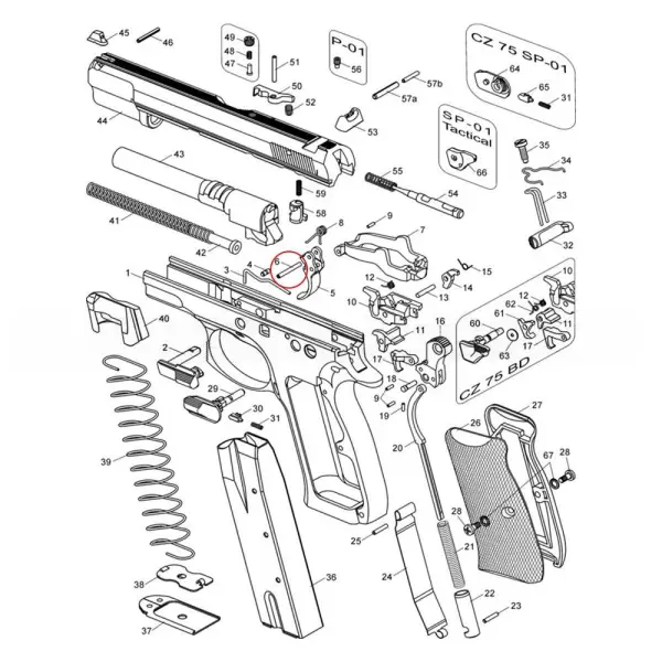 Eemann Tech Trigger Pin for CZ 2
