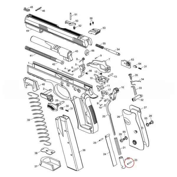 Eemann Tech Main Spring Plug Pin for CZ 2