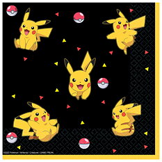 Pokemon Pikatchu paper napkins 33 x 33cm 16pcs