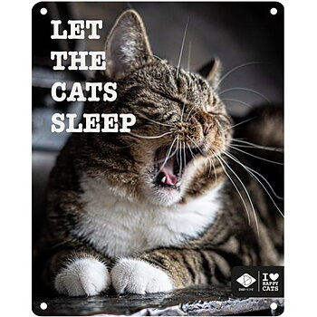 D&D Kattskylt " LET THE CATS SLEEP" 20x25cm