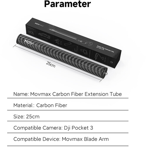 MOVMAX Carbon Fiber Extension Tube - 8