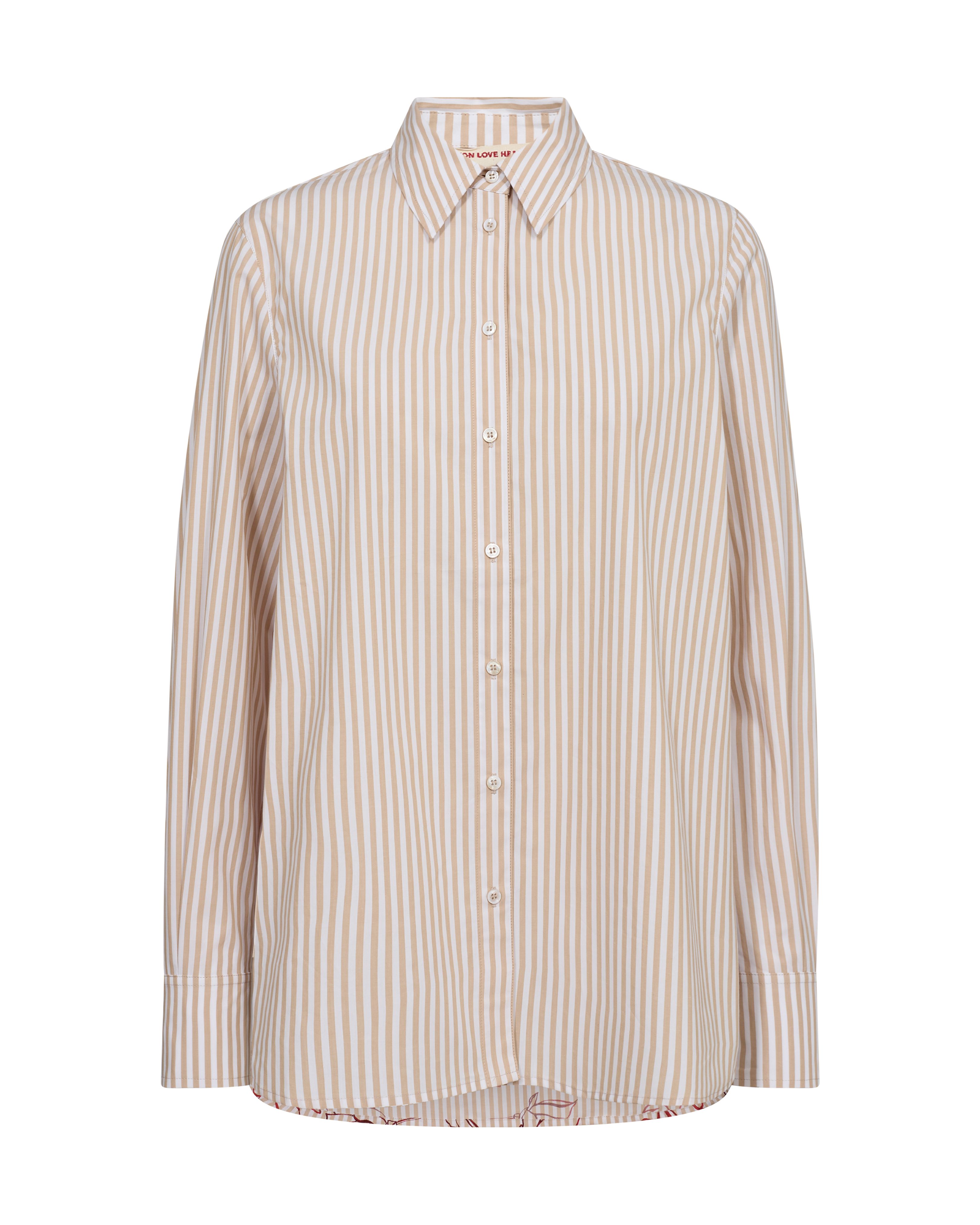 MMElinda Leafy Stripe Shirt - Stl. M - Mos Mosh