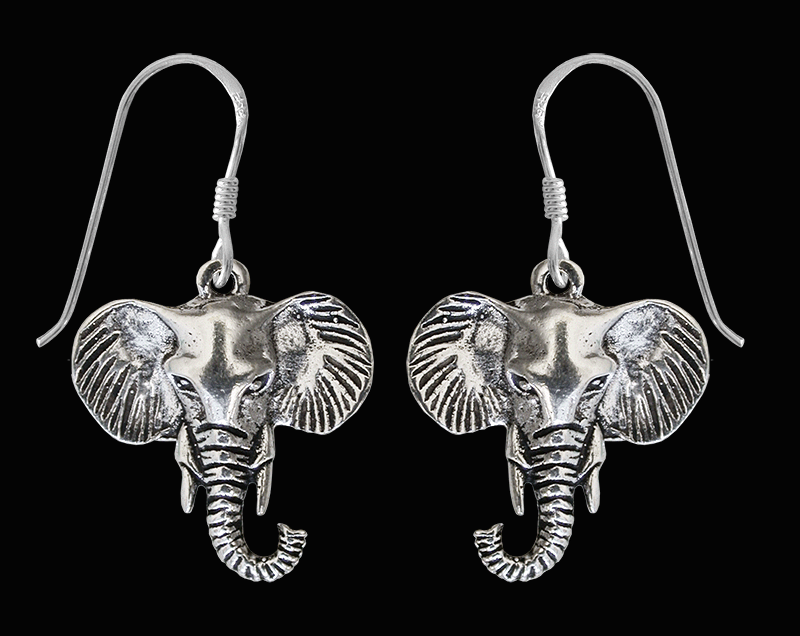 Elefant örhängen i Äkta silver.