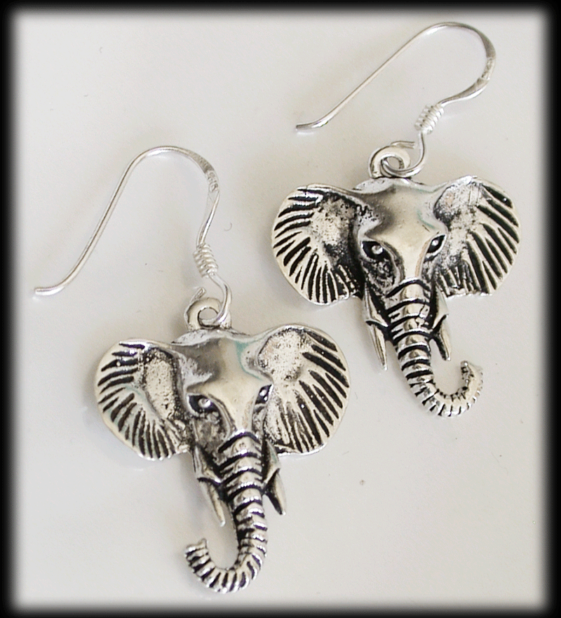 Elefant örhängen i Äkta silver. - 2