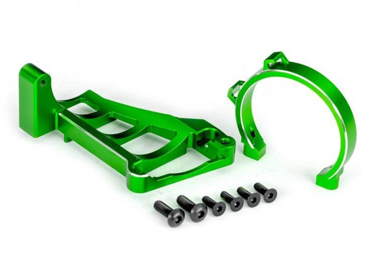 Traxxas Motorfäste Fram & Bak Set Alu Grön Maxx Slash
