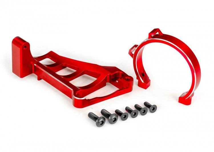 Traxxas Motorfäste Fram & Bak Set Alu Röd Maxx Slash