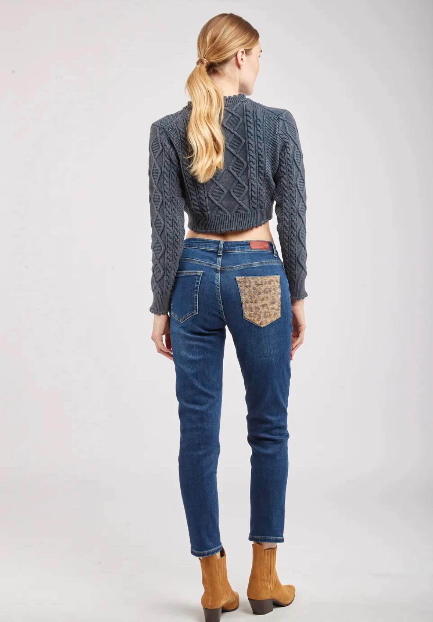 Toxik Boy friends Mörkare Blå Jeans Glitter Ficka - 2