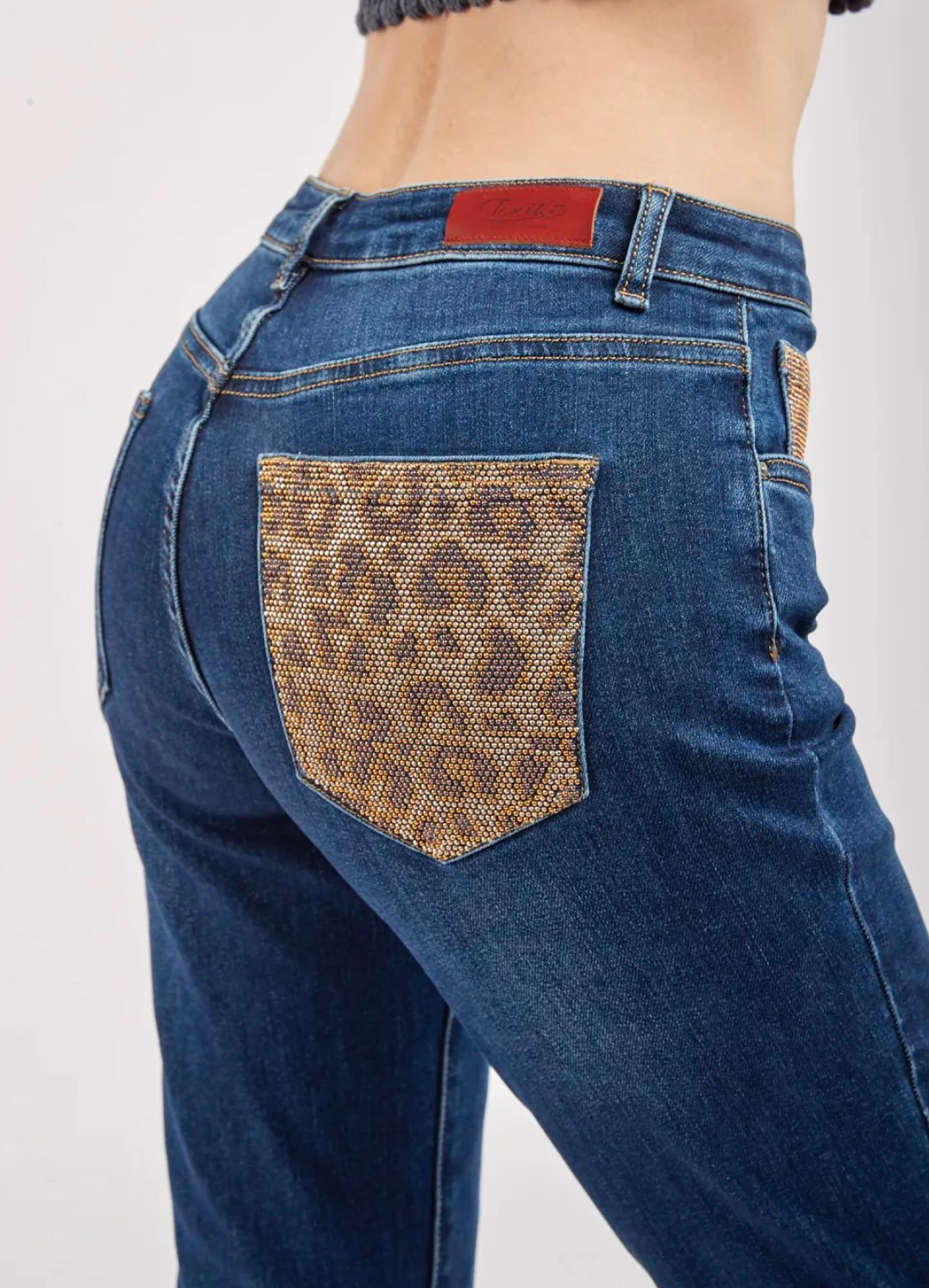 Toxik Boy friends Mörkare Blå Jeans Glitter Ficka - 5