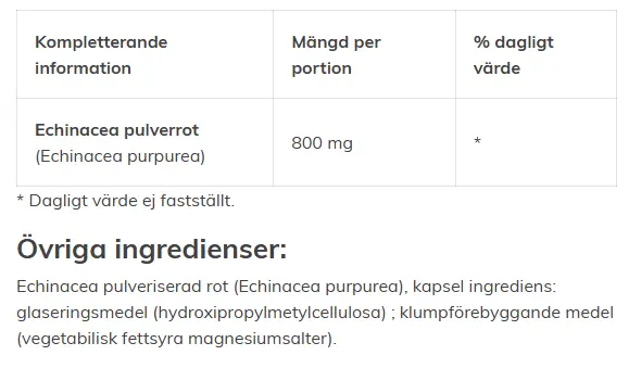 Echinacea - 250 kapslar - 2