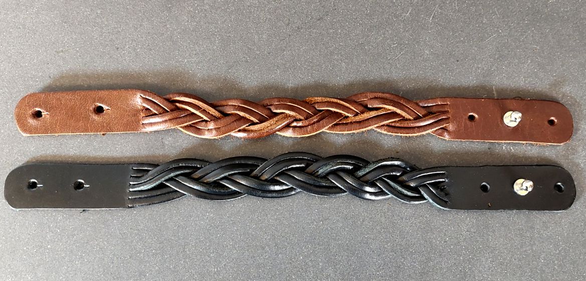 Flätat Läderarmband - Justerbart  - 2