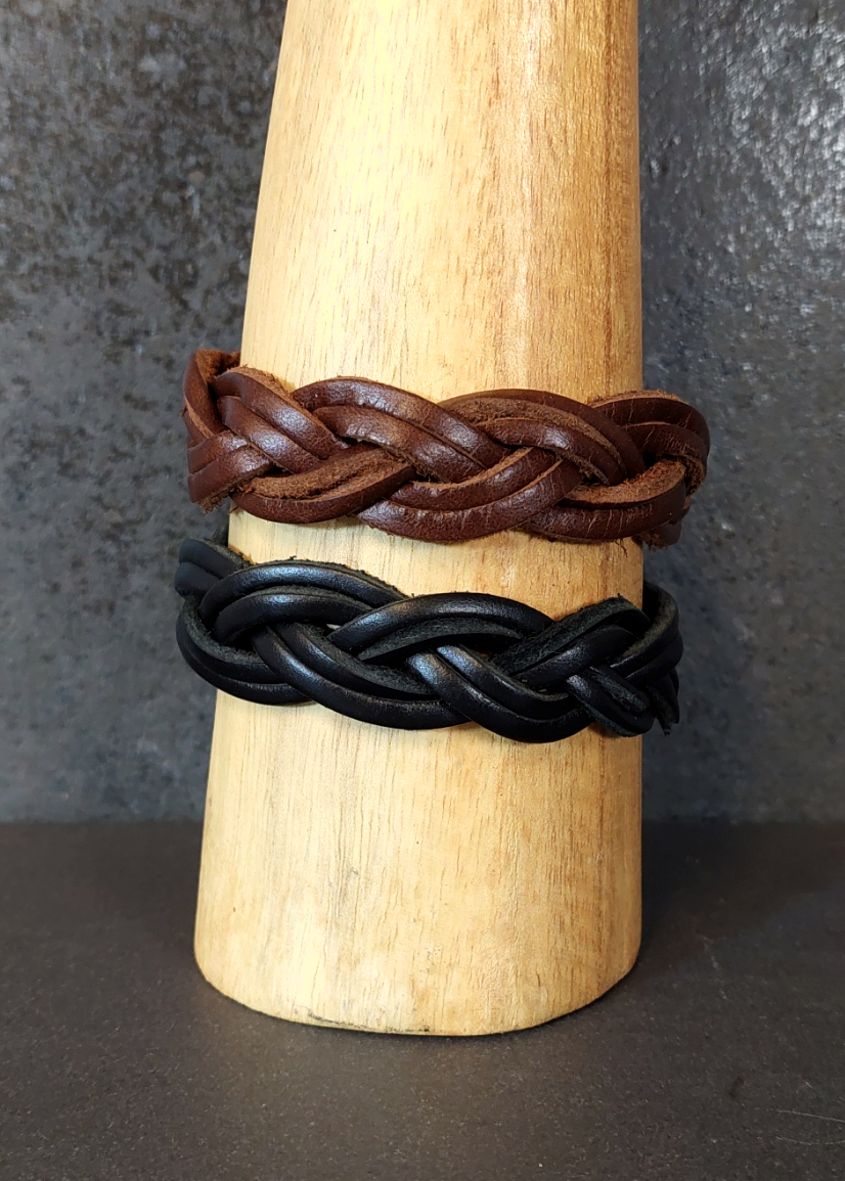 Flätat Läderarmband - Justerbart 