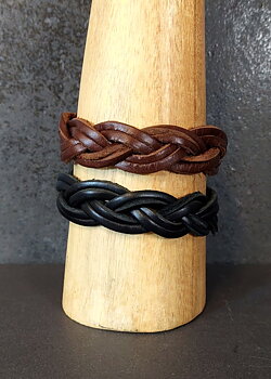 Flätat Läderarmband - Justerbart 