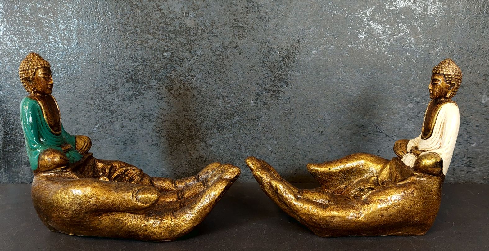 Hand  med mediterande Thai Buddha - Rökelsehållare / Skål - 3