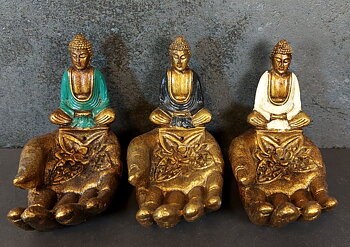 Hand  med mediterande Thai Buddha - Rökelsehållare / Skål