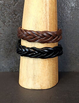 Flätat Läderarmband - Justerbart 