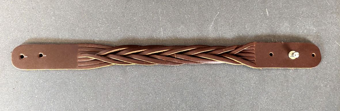 Flätat Brunt Läderarmband - Justerbart  - 2