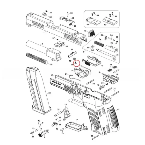 Eemann Tech Disassembly Plate Spring for CZ P-10 2