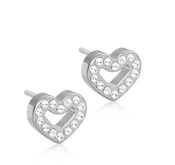 Brilliance Heart Hollow 8mm, Crystal