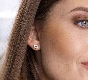 Brilliance Heart Hollow 8mm, Crystal