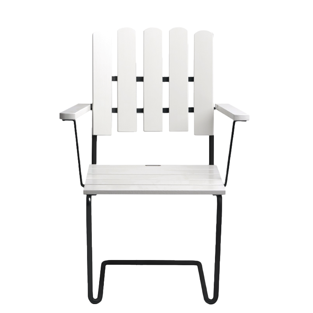 Armchair A2 white oak / black - Grythyttans stålmöbler