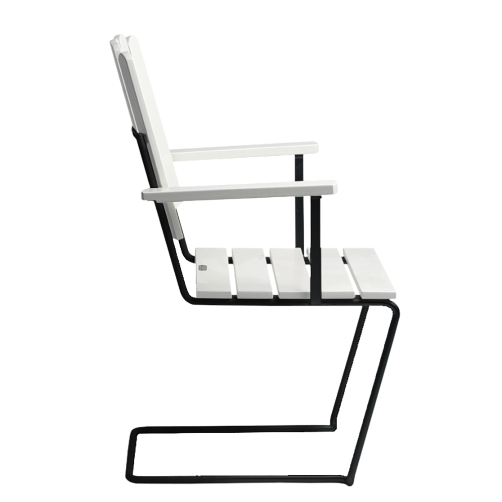 Armchair A2 white oak / black - Grythyttans stålmöbler - 2