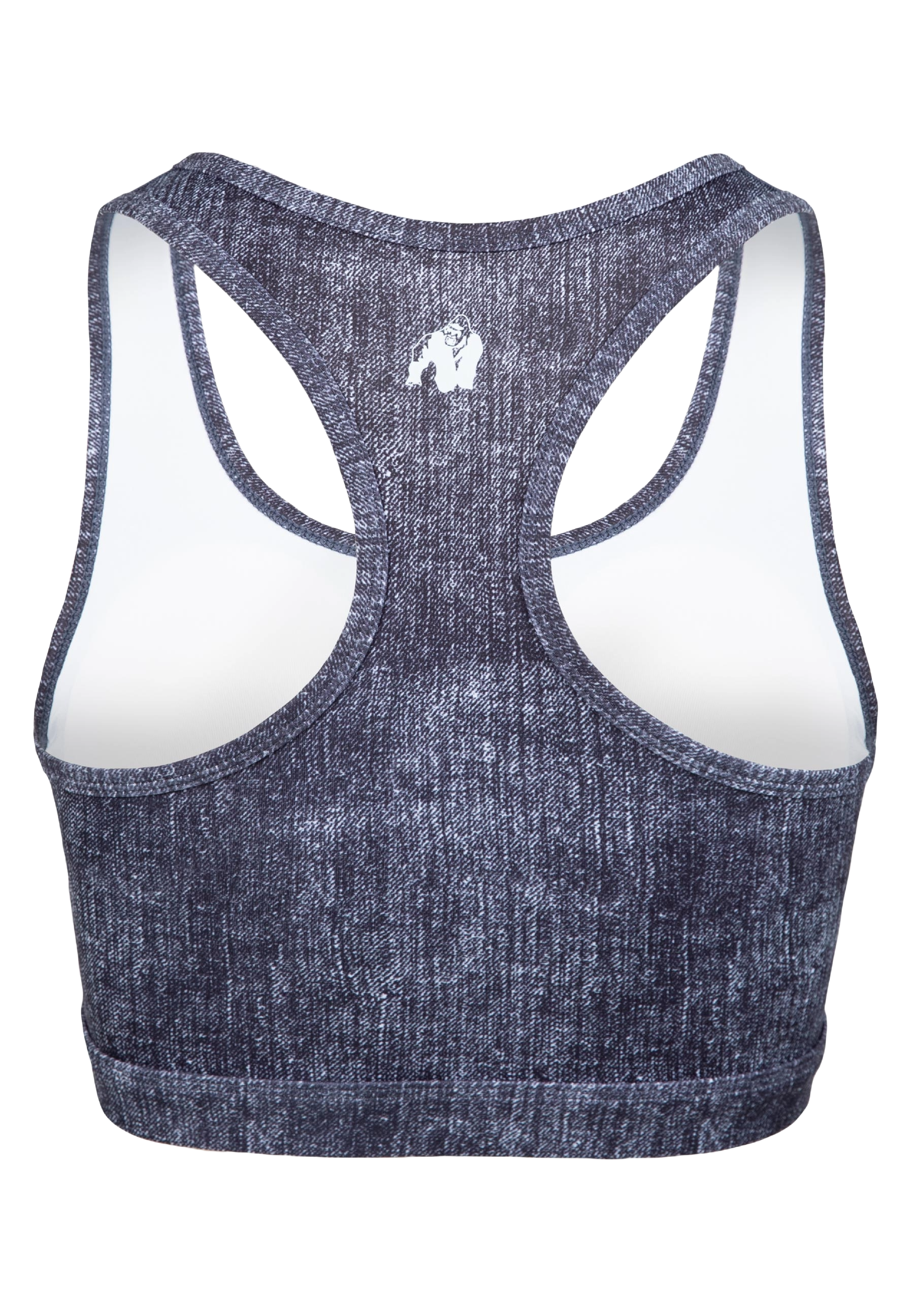 Camilla Zip-Front Sports Bra, blue denim - 8