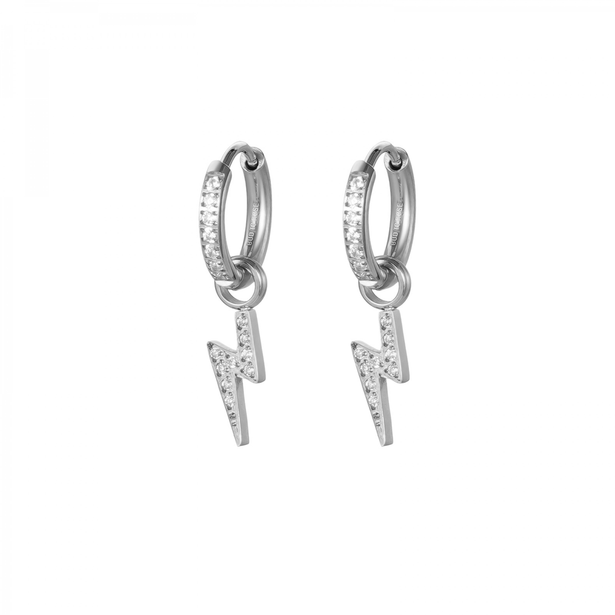 Flash Crystal Hoop Clear/Silver