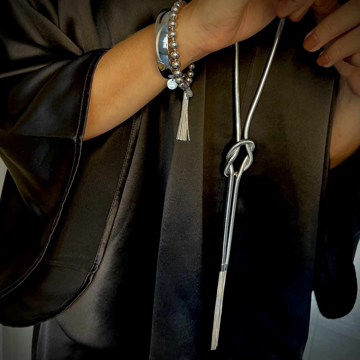 Tassel Armband i silver - 2