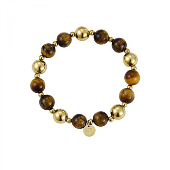 Kelly Bracelet Brown Tiger Eye/Gold