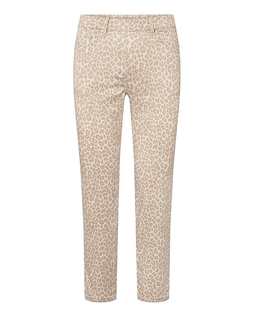 Mirakelbyxa Hannah regular kort leomönstrad beige - 4