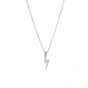 Flash Crystal Necklace Silver